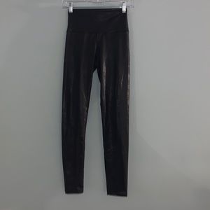 Aerie Real Me Legging Black Metallic Crackle Shiny Small